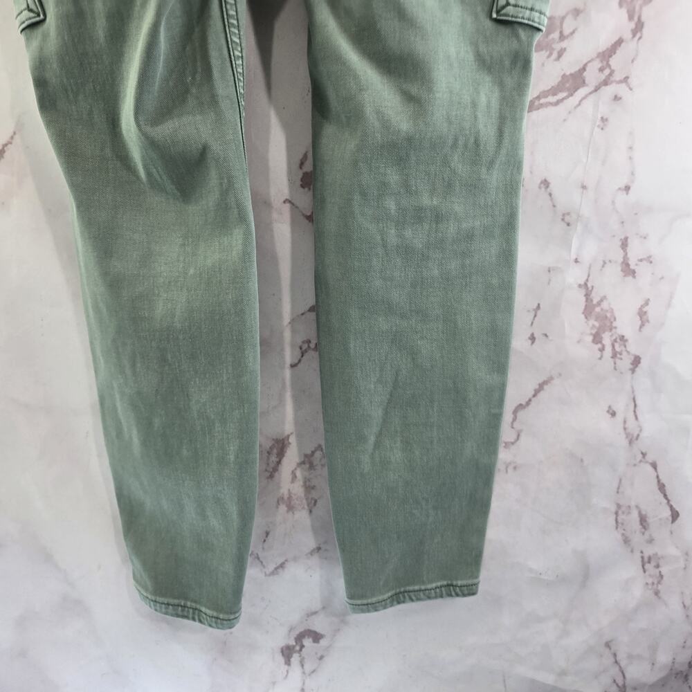 Spanx Pants Womens Large Green High Rise Stretch Twill Ankle Cargo Cropped - Picture 8 of 13